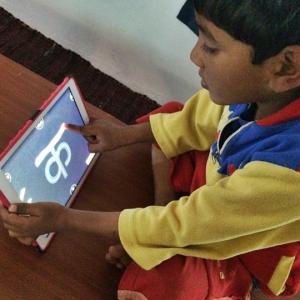 No electricity, no school here but kids learn with iPads!