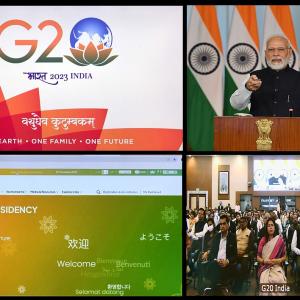 Modi unveils logo, website of India's G20 presidency