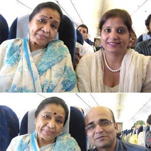 Spotted: Asha Bhosle onboard a flight