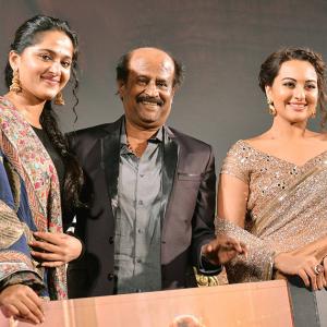 PIX: Rajinikanth, Sonakshi, Anushka at Lingaa music launch