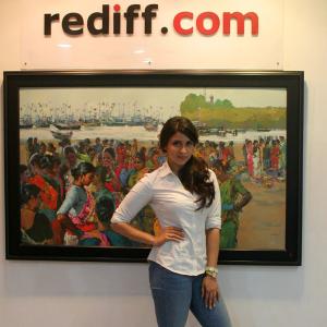 PIX: Zid debutante Mannara visits Rediff