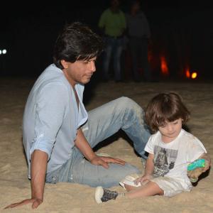 PIX: Shah Rukh Khan has fun on the beach