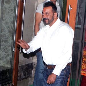 PIX: Sanjay Dutt snapped at Mumbai residence