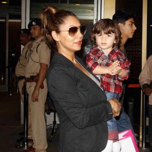 PIX: Shah Rukh and family, Shabana Azmi at the airport