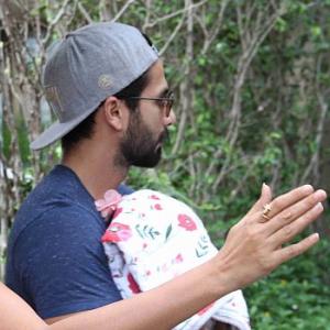 PIX: Shahid, Mira take their baby home