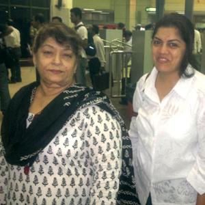 Spotted: Saroj Khan at Kolkata airport