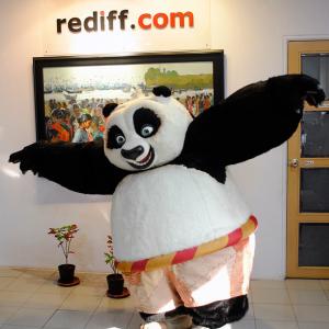 PIX: Kung Fu Panda visits Rediff office!