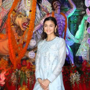 PIX: Kajol, Alia celebrate Durga puja