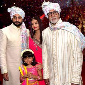 Whose shaadi did Amitabh, Abhishek, Aishwarya attend?