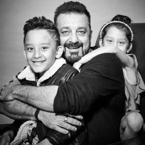 ADORABLE PIX: Sanjay Dutt with his twins