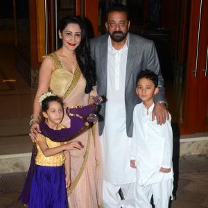 PIX: Sanjay Dutt, Maanyata celebrate Diwali with Jacqueline!