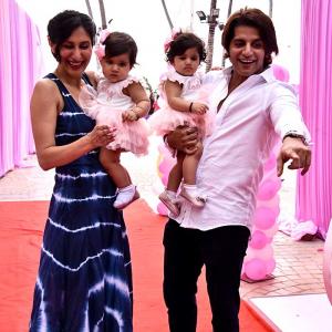 PIX: Karanvir Bohra's daughters turn one, and it's time to party!