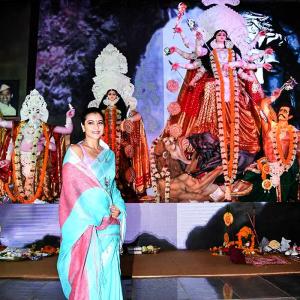 Pix: Celebrating Durga Puja with Kajol!