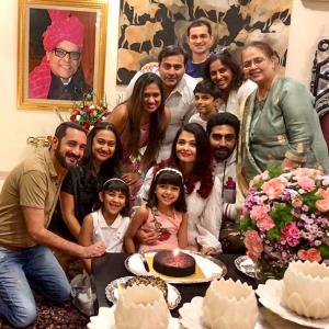 Aishwarya celebrates birthday with family