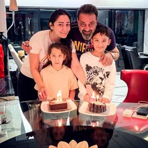 Sanjay Dutt celebrates Iqra and Shahraan's birthday