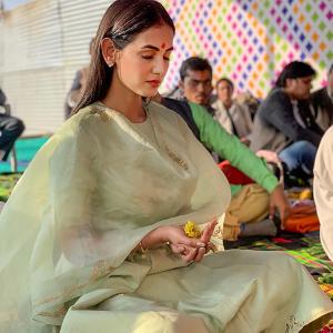 PIX: Sonal Chauhan visits Kumbh Mela
