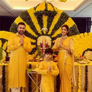 Bollywood stars welcome Ganpati home