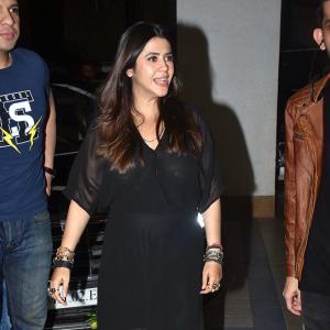 Who is Ekta Kapoor partying with?