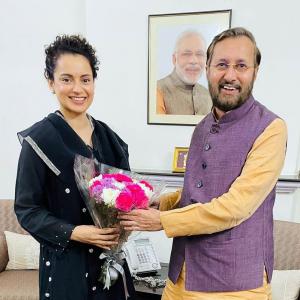 Why did Kangana meet Prakash Javdekar?