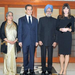 PIX: Dr Singh's dinner diplomacy with Sarkozy
