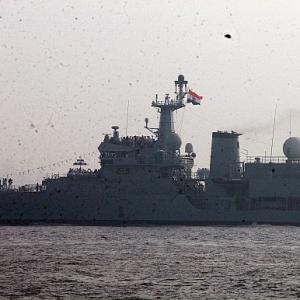PHOTOS: After T-90 tank, President Patil now sails on warship