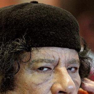 Gaddafi appears on TV, vows to beat the West