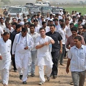 PIX: When Rahul had dry roti and slept on charpoy