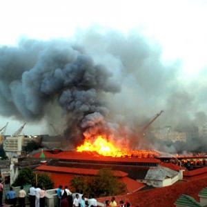 IMAGES: Major fire at Mumbai naval dockyard