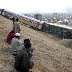 In PHOTOS: Train derails in Kashmir, 20 injured