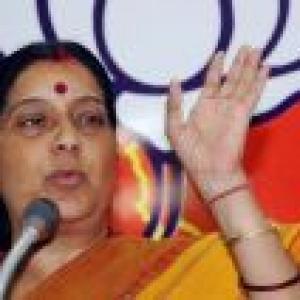 Gadkari being framed as Cong faces graft charges: Sushma