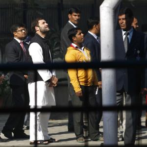 PHOTOS: What made Rahul wait in a queue for 30 mins?