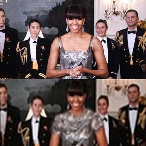 Michelle Obama's 'too revealing' Oscar dress photoshopped 