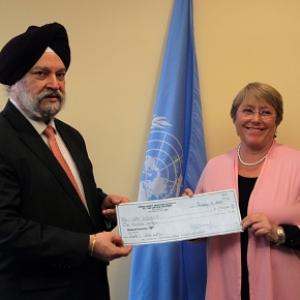 India donates $1 million to UN women's fund