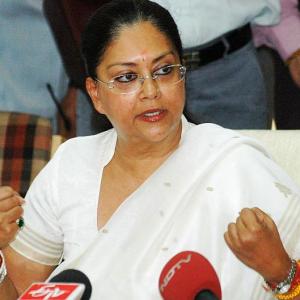 Raje not asked to quit, says her office as BJP continues to back her