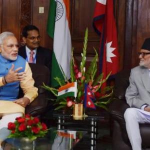 Modi meets Nepal PM, 3 agreements signed