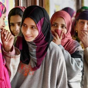 Over 31 per cent voting recorded till noon in J&K