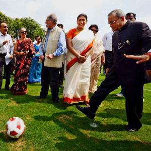 Photos: When the President played football