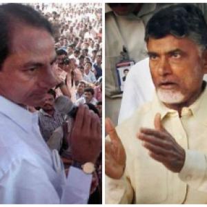 KCR-Naidu's personal fights leave govt staff wary