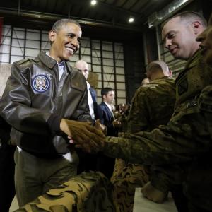 IN PHOTOS: Obama's surprise visit to Afghanistan to thank troops