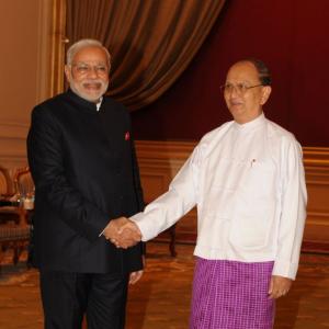 Modi in Myanmar: Meets President Thein Sein