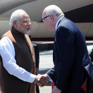It's bright and sunny, tweets PM Modi as he arrives in Brisbane
