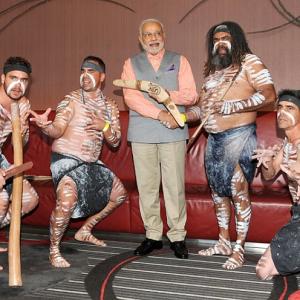 Caption this! What did Modi tell the aboriginal dancers?
