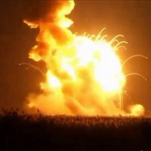 Fireball! NASA rocket explodes seconds after launch