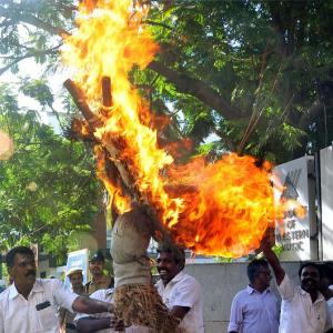 Violence, arson in Tamil Nadu following Jayalalithaa's conviction
