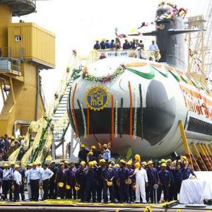 Much-delayed Scorpene submarine finally hits the sea