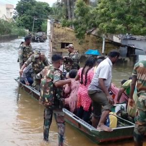 PHOTOS: Army, navy come to the rescue as rains pound Chennai