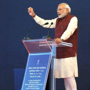 'Sensitivity should be a vital element of policing,' PM Modi tells police chiefs