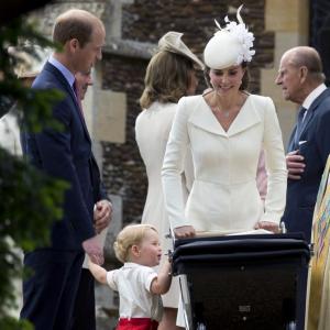 UK's Prince George's look of love on sister's big day