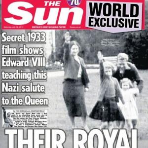 That's the Queen giving a Nazi salute!
