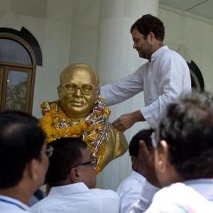 In Ambedkar's birth place, Rahul pays tribute to Dalit icon